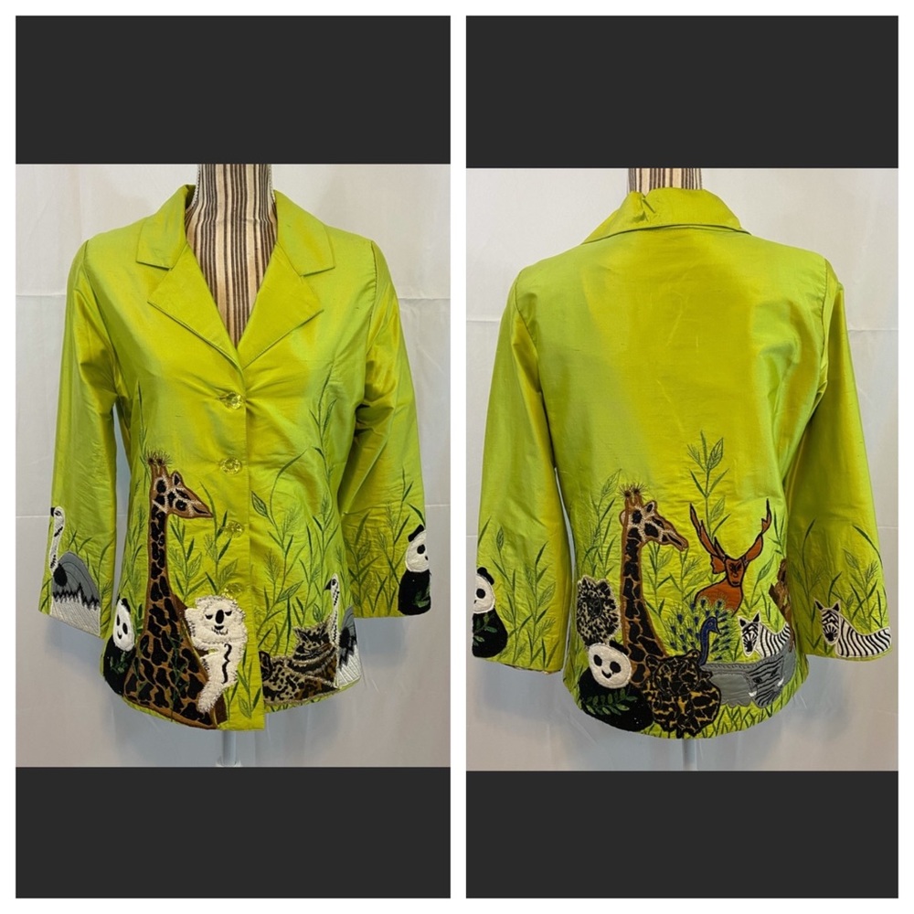 Vintage Anage Embroidered Animal scene jacket